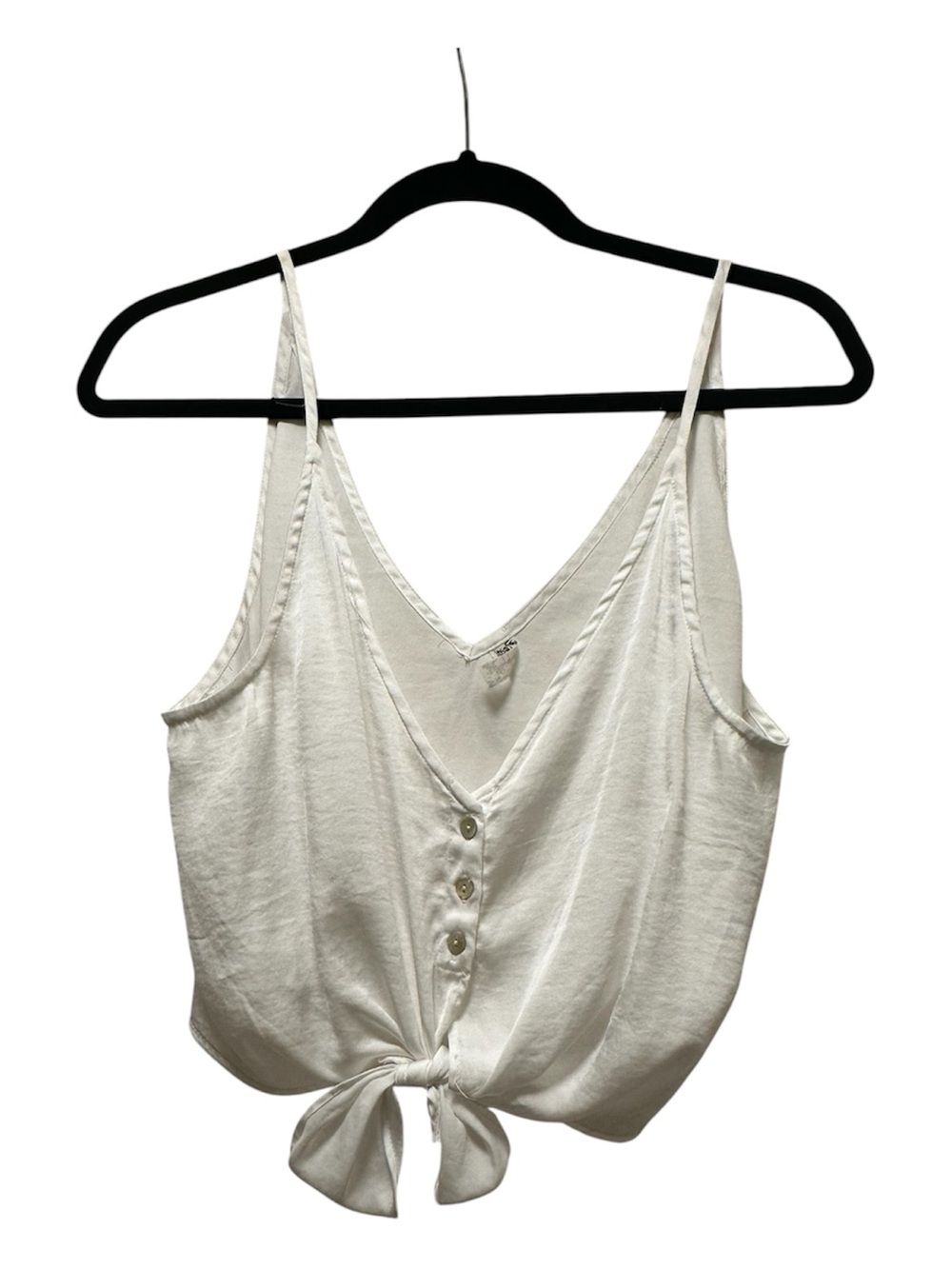 Free People Cream Tie-Front V-Neck Cami
